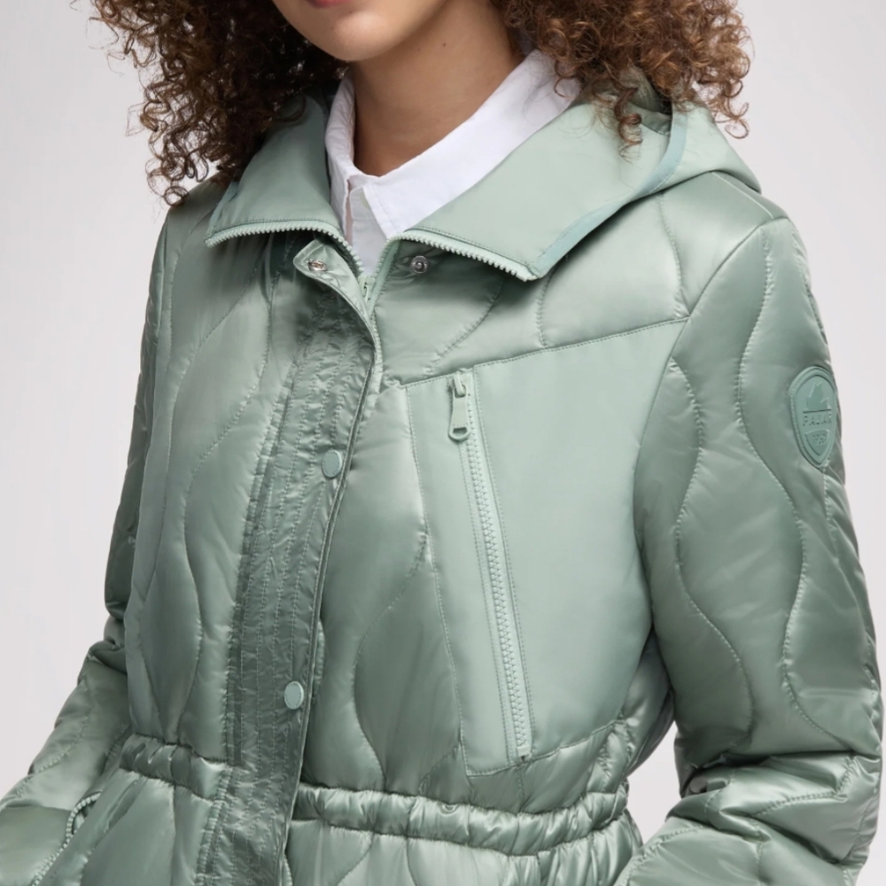 Women's Green PAJAR Quilted Coat - Picture 2 of 7